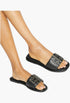 Perfect Black/Gold - Double T Sport Slide - GLAM MODA